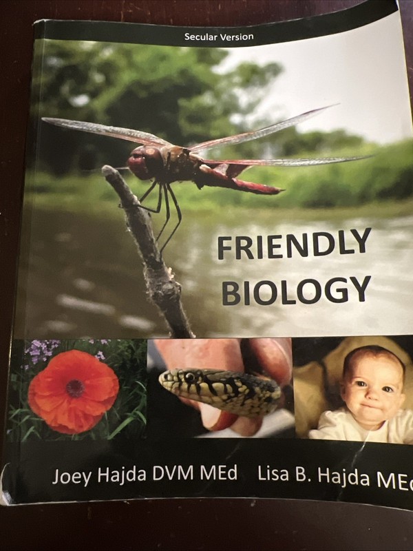 Friendly Biology Secular Version by Joey Hajda & Lisa Hajda Paperback Textbook
