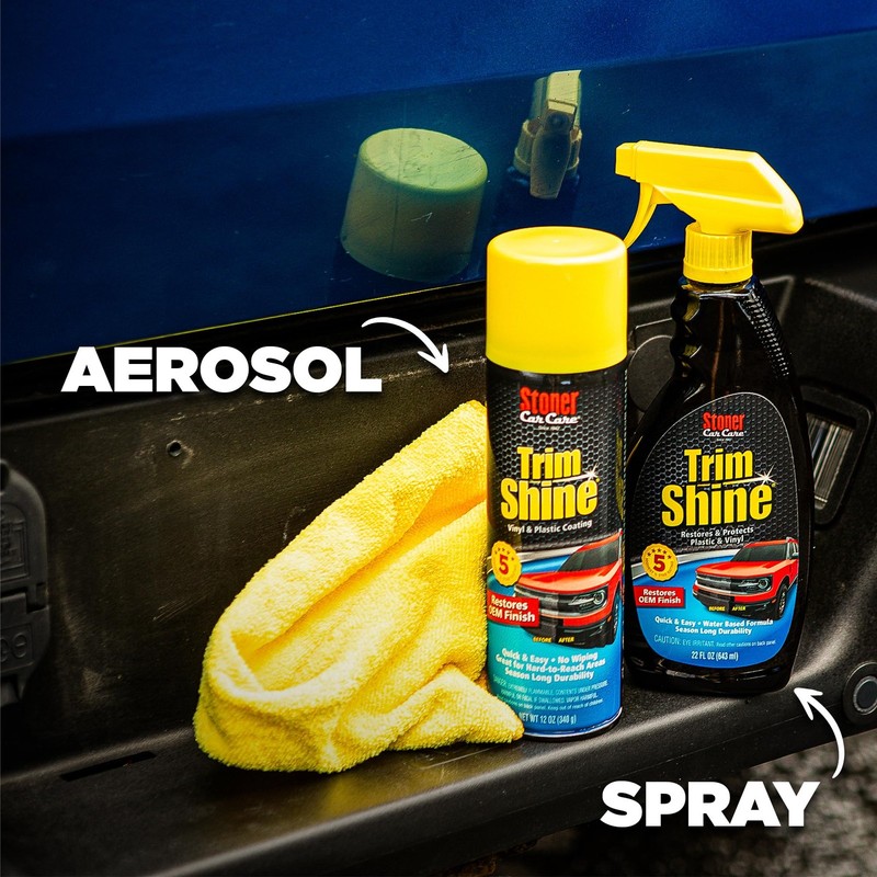 Trim Shine Restorer for Cars – Vinyl & Plastic Protectant Coating – 22 fl oz gallery