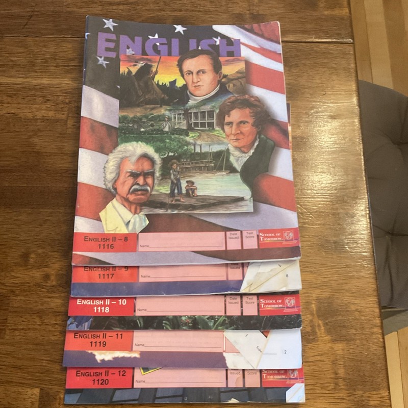 School of Tomorrow English II Textbook Set 1116-1120 High School English Studies