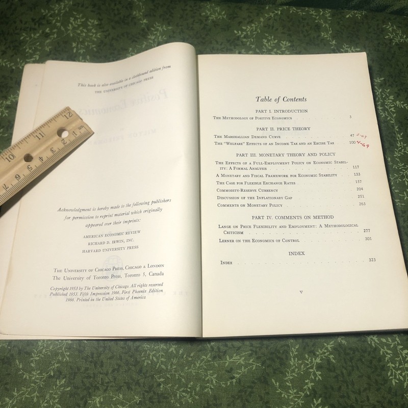 Essays in Positive Economics Milton Friedman Paperback 1966 Business Economics gallery
