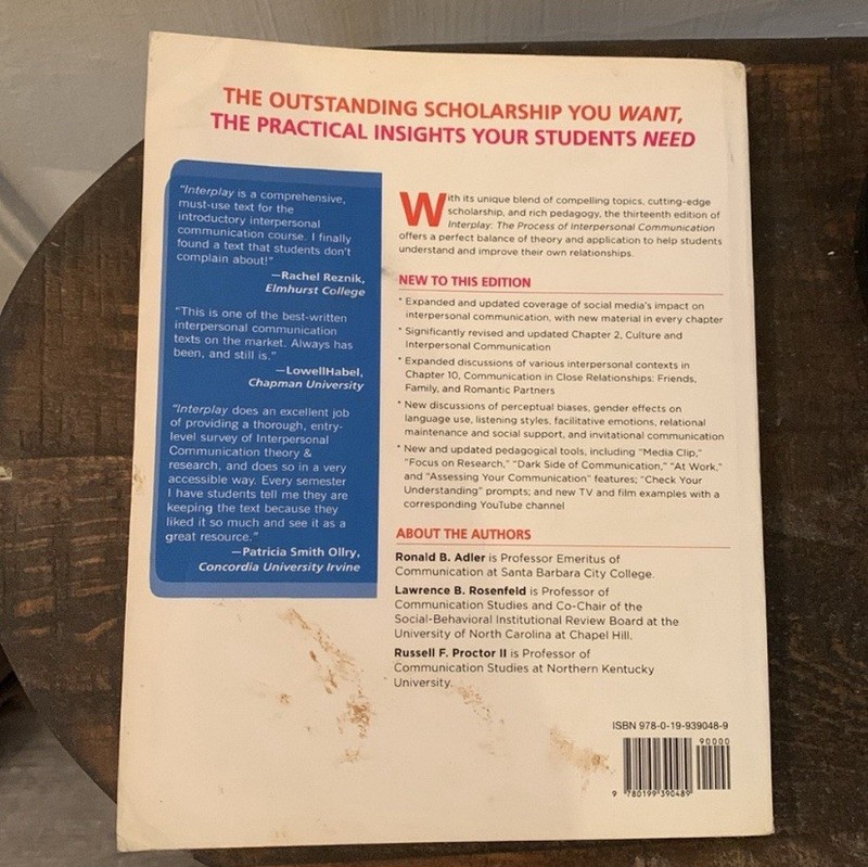 Interplay The Process Of Interpersonal Communication Thirteenth Edition gallery
