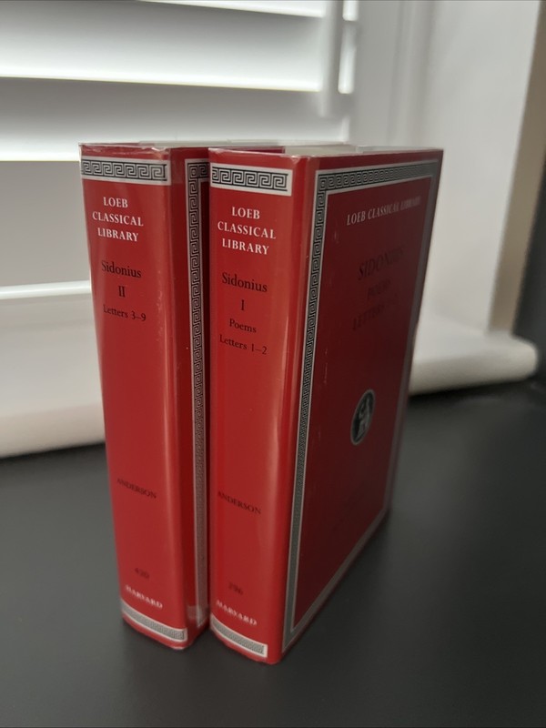 Loeb CL: Sidonius – Poems & Letters, vols. I, II – Like New