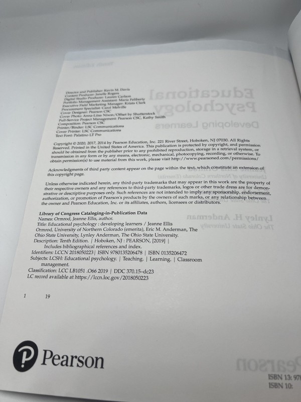 Educational Psychology : Developing Learners by Jeanne Ormrod, Etc Paperback gallery