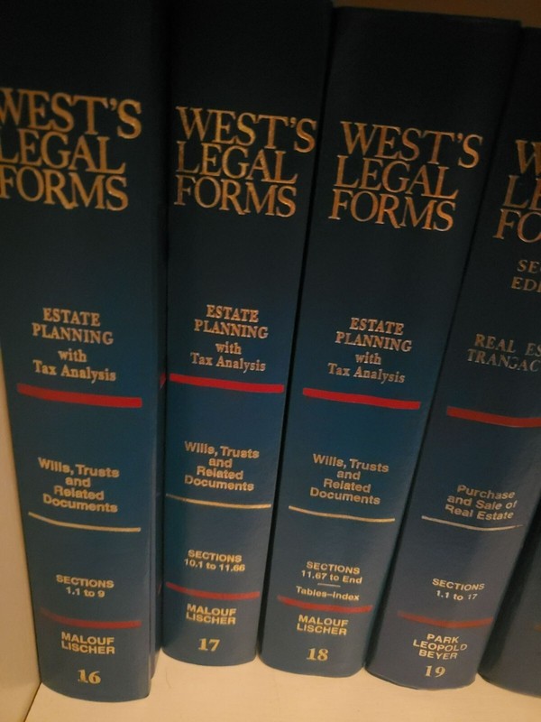 HC West's Legal Forms 2nd ed, Pick your book Law/Tax/Court/Education/Real Estate gallery