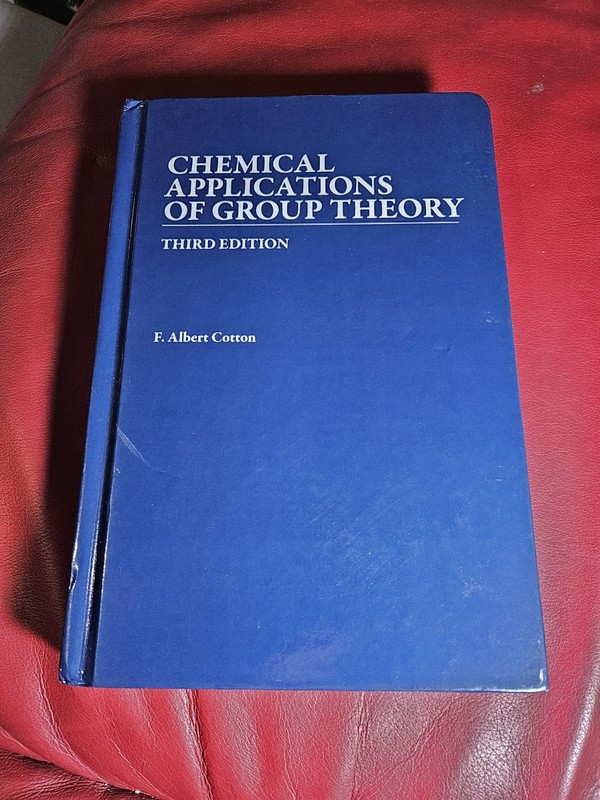 Chemical Applications of Group Theory Third Edition F Albert Cotton