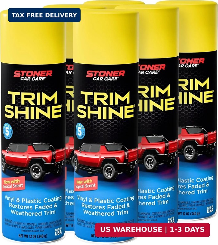 Stoner Car Care 91034-6PK Trim Shine – Black Trim and Plastic Restorer for Cars