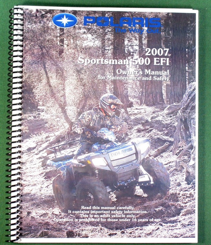 2007 Polaris Sportsman 700 EFI ATV Owner’s Manual: 143 Pages & Protective Covers