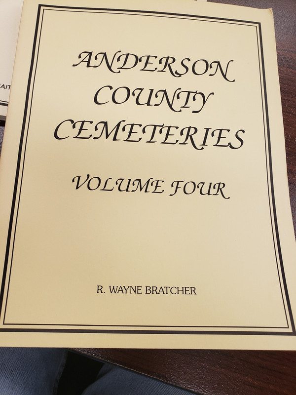 ANDERSON County, SC CEMETERIES Vol 4, by Bratcher 1990 Used Book 179 pgs