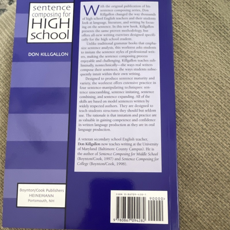 Sentence Composing for High School Don Killgallon 1998 Paperback 1st Edition gallery