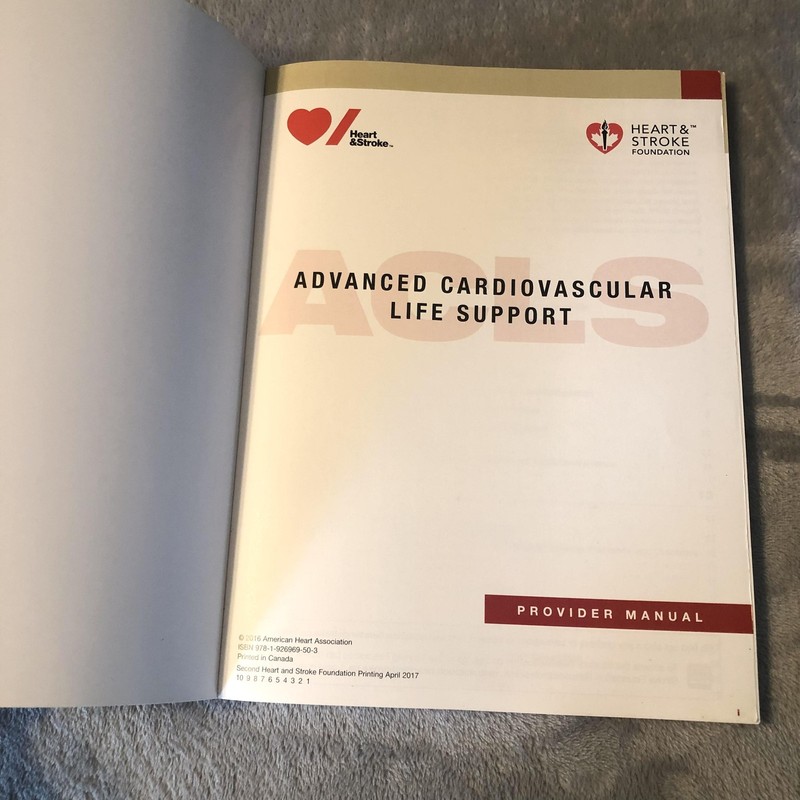 Advanced Cardiovascular Life Support ACLS Manual American Heart Red Paperback gallery
