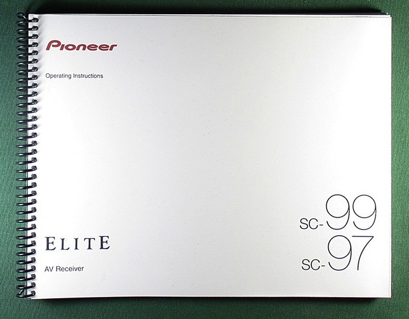 Pioneer SC-99 SC-97 Instruction Manual: Full Color 151 Pages & Protective Covers