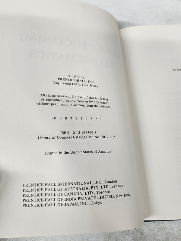 Data Processing Mathematics HCDJ 1972, Gleim, George With Dust Jacket gallery