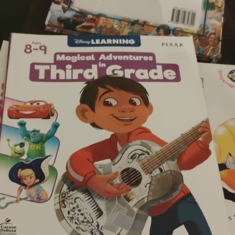 Disney Pixar Magical Adventures in Third Grade Paperback Ages 8-9 Illustrated