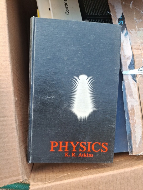 Physics K R Atkins 1965 Textbook John Wiley & Sons, Fair Writing, Vintage