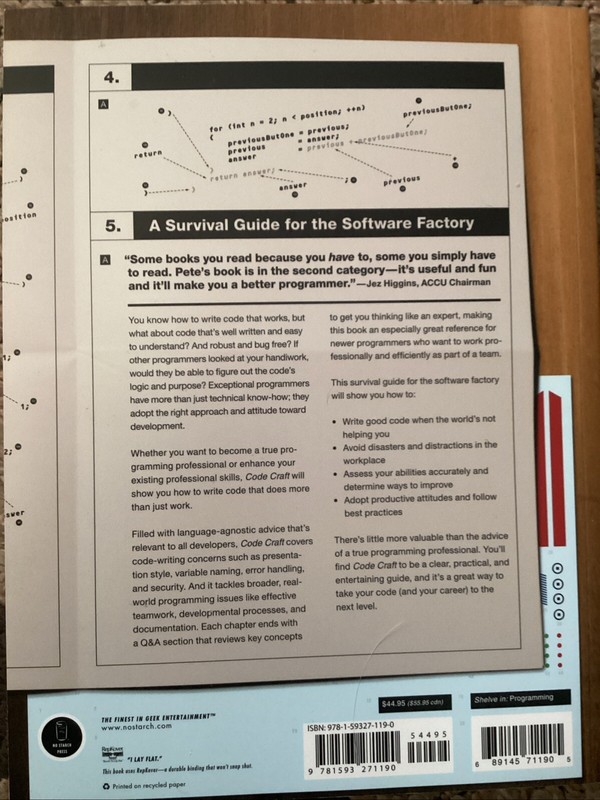 Code Craft: The Practice of Writing Excellent Code by Pete Goodliffe: New & FF gallery