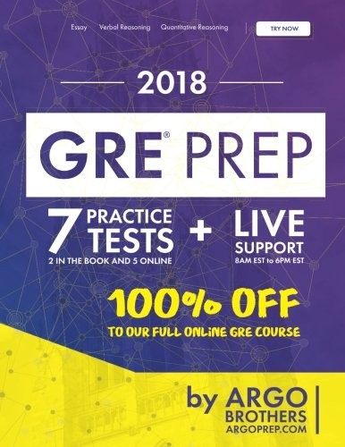 GRE PREP BY ARGO BROTHERS: PRACTICE TESTS + ONLINE SYSTEM *Excellent Condition*