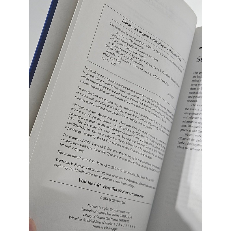 The Epidermis in Wound Healing Dermatology Clinical CRC Press Hardcover gallery