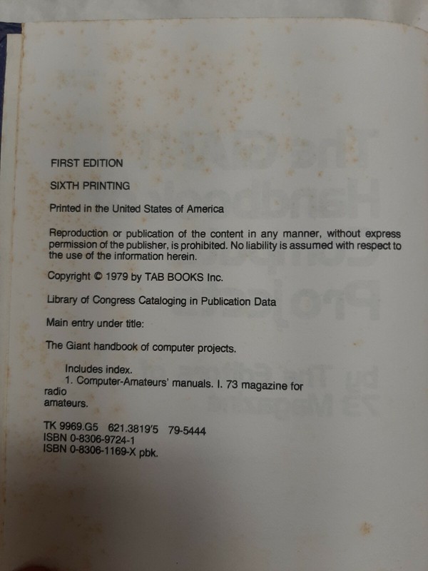 The Giant Handbook of Computer Projects by 73 Magazine Editors (1979, Hardcover) gallery