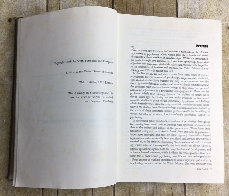 PSYCHOLOGY and LIFE 3rd Ed. Floyd Ruch HB Text Book 1948 Illustrated 782 pages. gallery