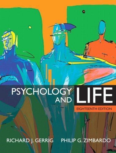 Psychology and Life by Gerrig, Richard; Zimbardo, Philip G.