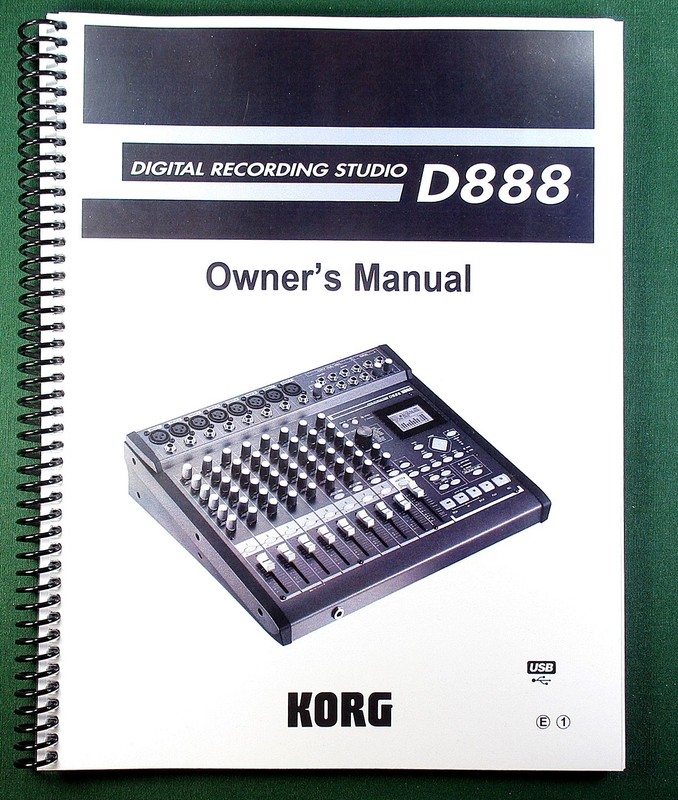 Korg D888 Instruction Manual: 52 Pages & Protective Covers!