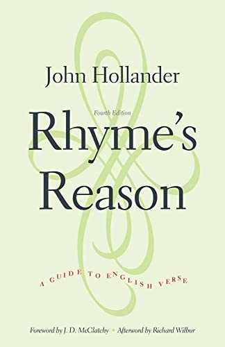Rhyme’s Reason: A Guide to English – Paperback, by Hollander John – Very Good x