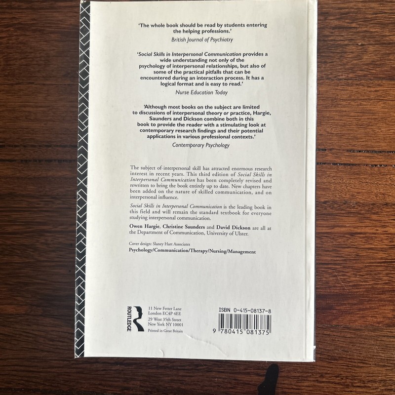 Social Skills in Interpersonal Comm..., Saunders, Chris P/B (R5.2) gallery