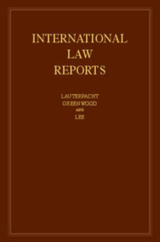 International Law Reports Volume 167 Hardcover Cambridge Univers… 9781107059146