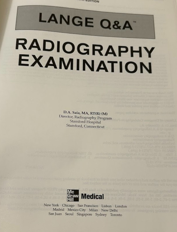Lange Q&A Radiography Examination 9th Edition Saia, D.A. Textbook Paperback gallery