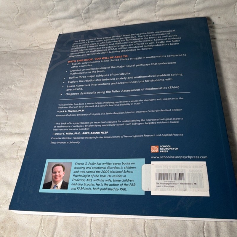 Steven G. Feifer Neuropsychology of Mathematics Paperback School Neuropsych Pre… gallery