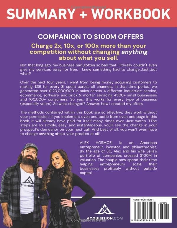 Alex Hormozi $100M Offers Workbook - How To Make Irresistible Business Offers gallery