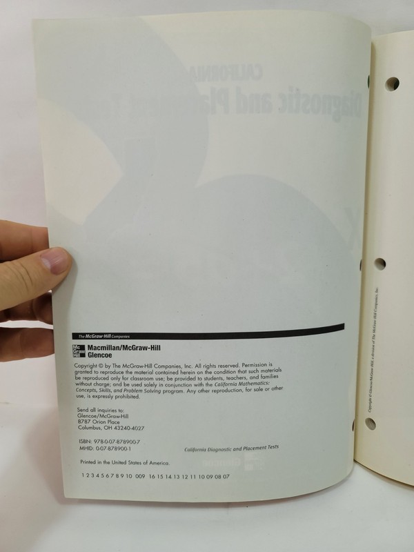California Diagnostic And Placement Test For Mathematics Macmillan/Mcgraw-Hill gallery