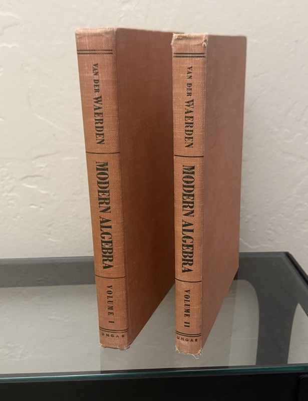Algebra Volume 1 (1953) & Volume 2 (1950) by B.L. Van Der Waerden Hardcover