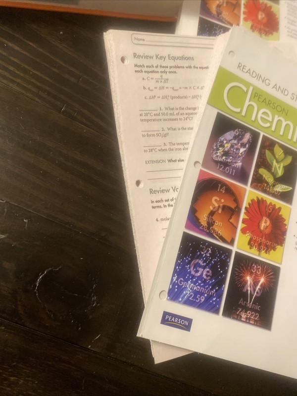 Pearson High School Chemistry Textbook Lot Teacher's Edition & Study Workbook gallery