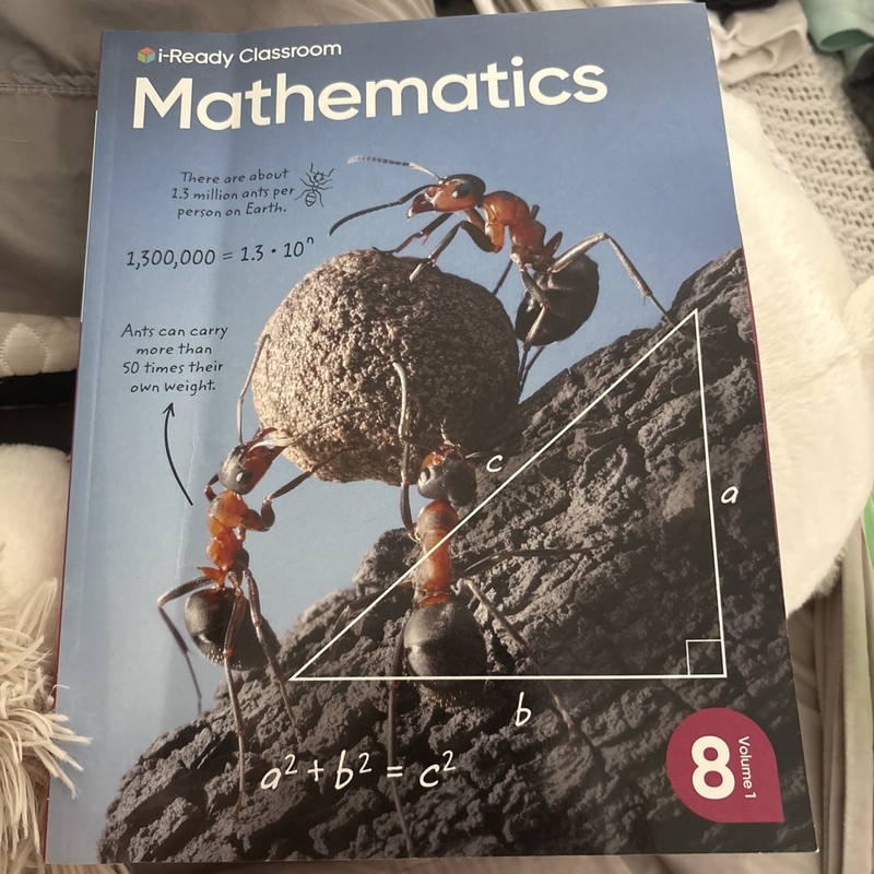 i-Ready Classroom Mathematics Grade 8 Student Edition Textbook Volume 1 New