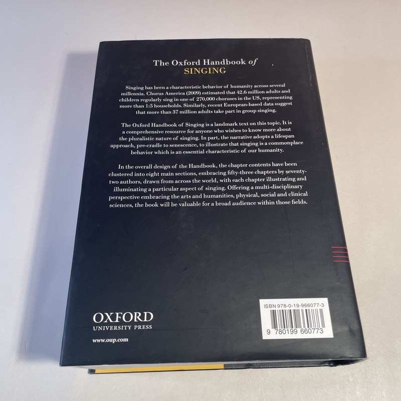 The Oxford Handbook of Singing by Graham F. Welch - VG Condition gallery