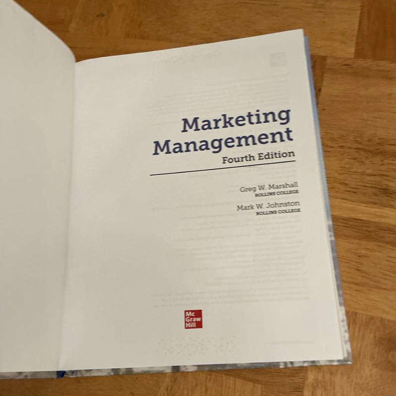 Marketing Management Fourth Edition by Marshall & Johnston McGraw Hill gallery