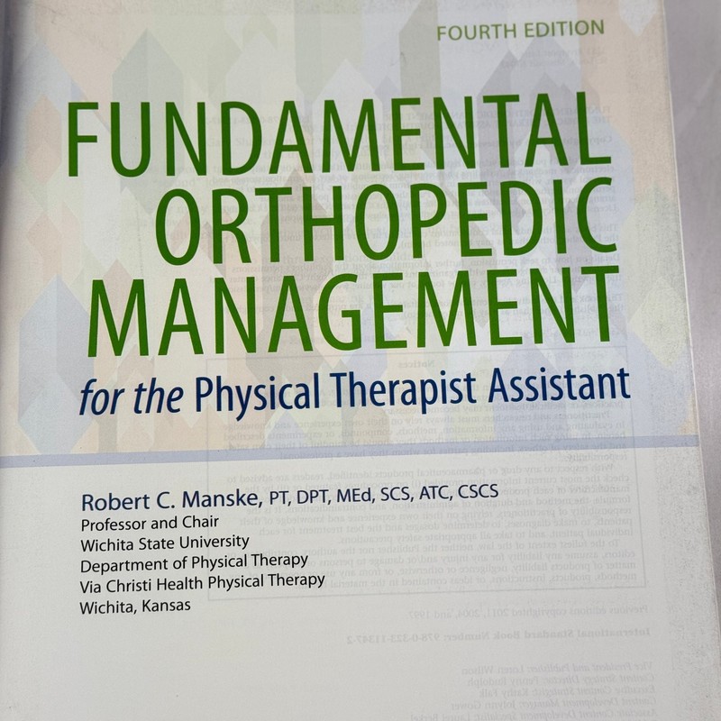 Fundamental Orthopedic Mgmt Robert C. Manske Physical Therapy Orthopedics 4th Ed gallery