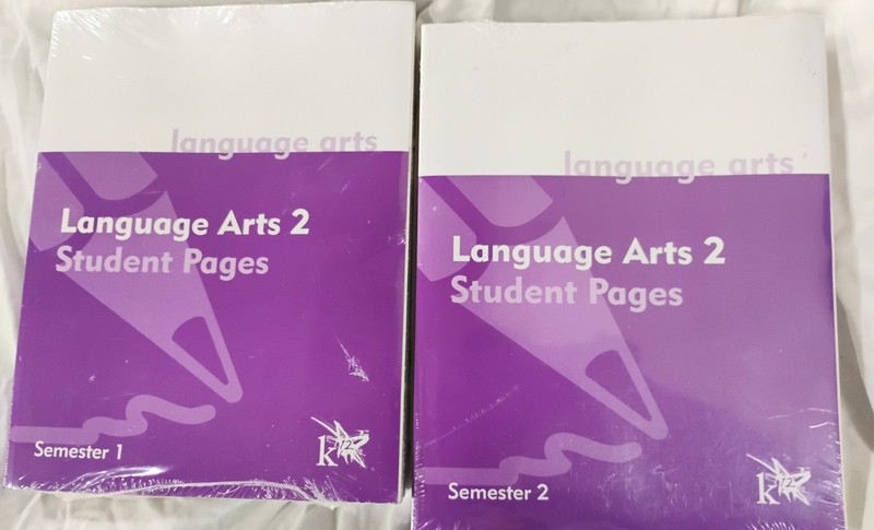 LANGUAGE ARTS 2 Student Pages K12 Semesters 1 And 2, Homeschool, NEW, SEALED