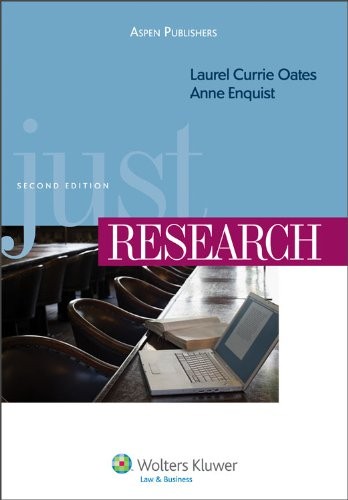 JUST RESEARCH 2E By Laurel Currie Oates & Anne Enquist *Excellent Condition*