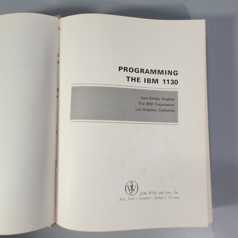 VTG Computer Program Textbook Programming the IBM 1130 JK Hughes 1969 Book HC gallery