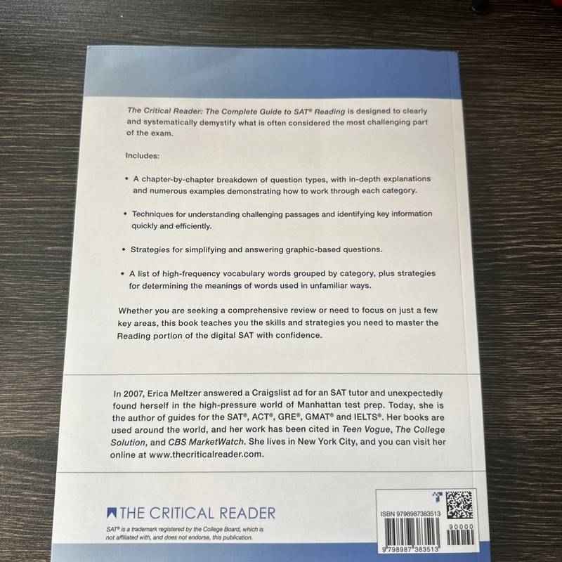 The Critical Reader, Fifth Edition: The Complete Guide to SAT Reading gallery