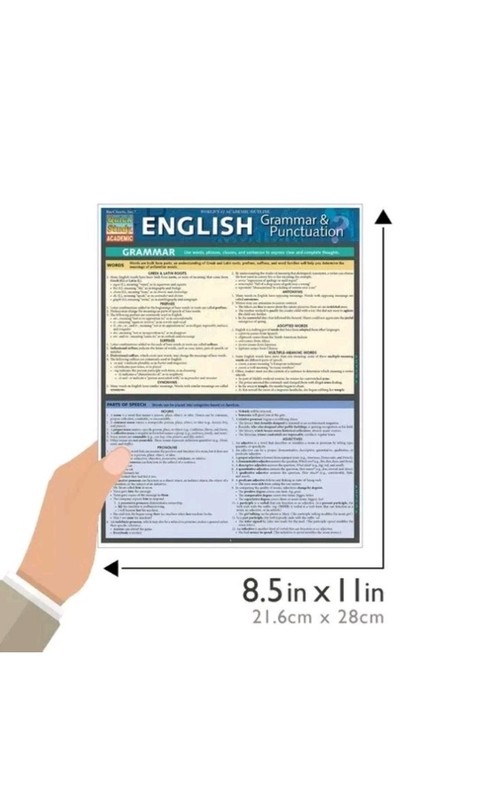Brand new; QuickStudy | English: Grammar & Punctuation Laminated Study Guide gallery