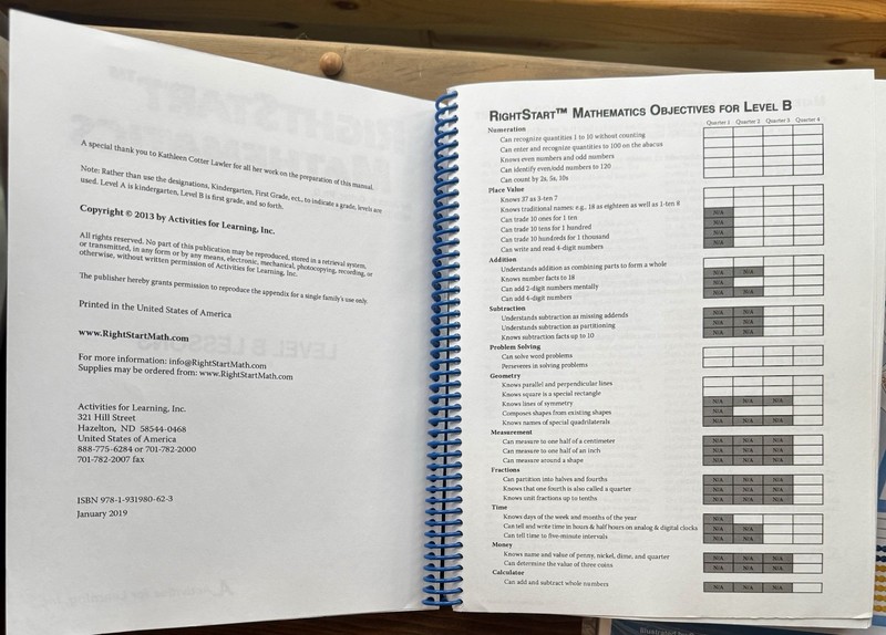 Right Start Mathematics Lessons Level B: 2nd Edition Math gallery