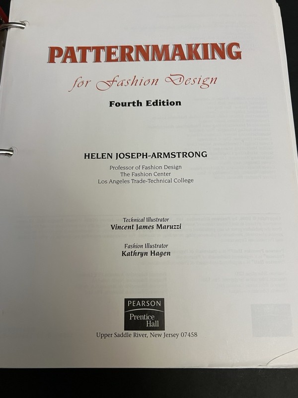 Patternmaking for Fashion Design by Helen Armstrong 4th Edition Ring-bound gallery