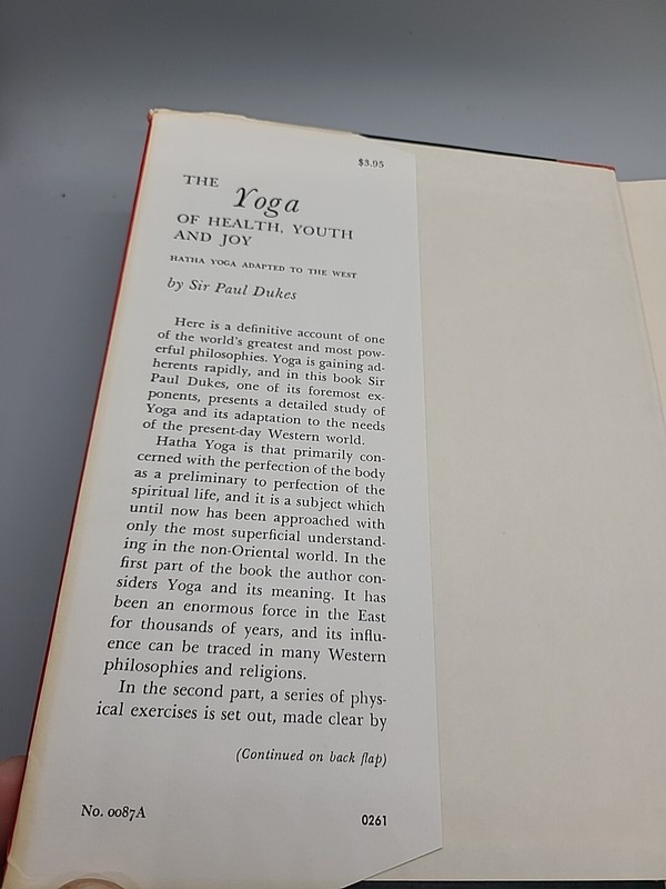The Yoga Of Health Youth And Joy Sir Paul Dukes 1960 Hardback Hatha Yoga gallery