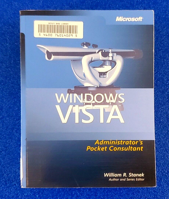 WINDOWS VISTA PAPERBACK MICROSOFT ADMINISTRATOR’S POCKET CONSULTANT SHIPS FREE