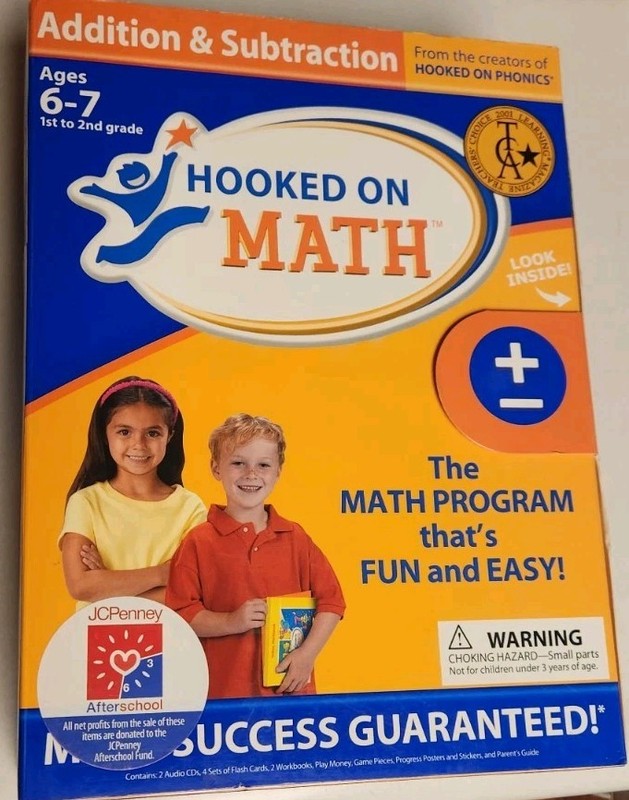 Hooked On Phonics Math Ages 6-7 1st To 2nd Grade Complete Math Program New