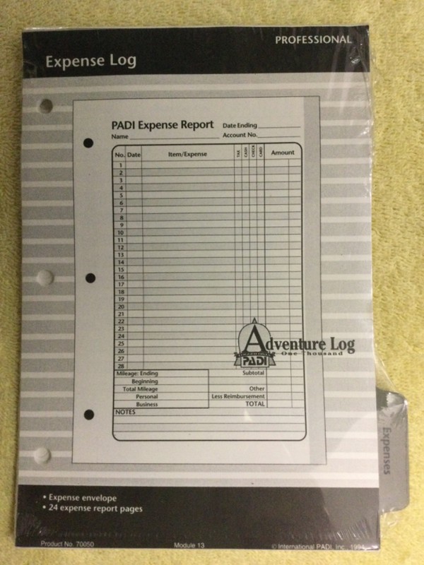 PADI ADVENTURE LOGBOOK BINDER PAGES AS PICTURED v6 -- gallery