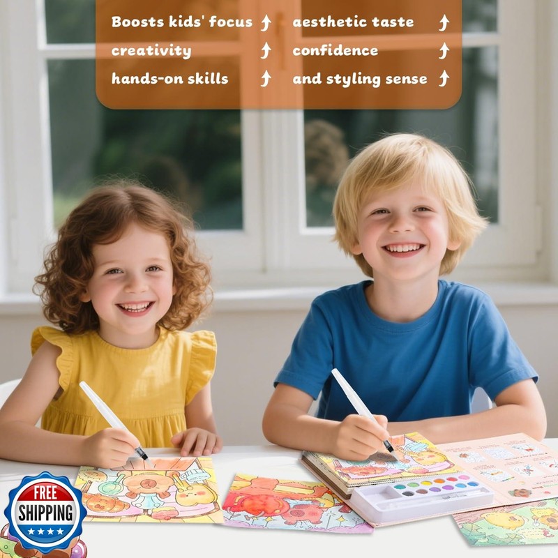 gesboole Paint with Water Coloring Books for Kids Ages 3-5, 4-8 – gallery